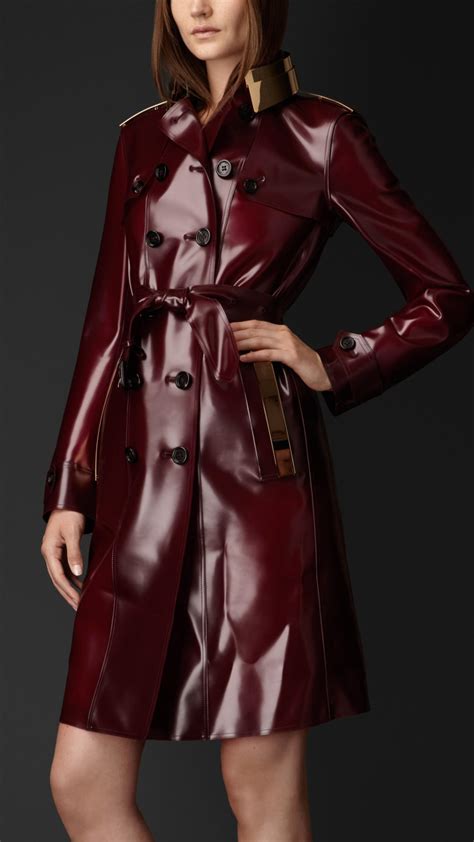 burberry prorsum metal plate vinyl trench coat|burberry trench coat women outlet.